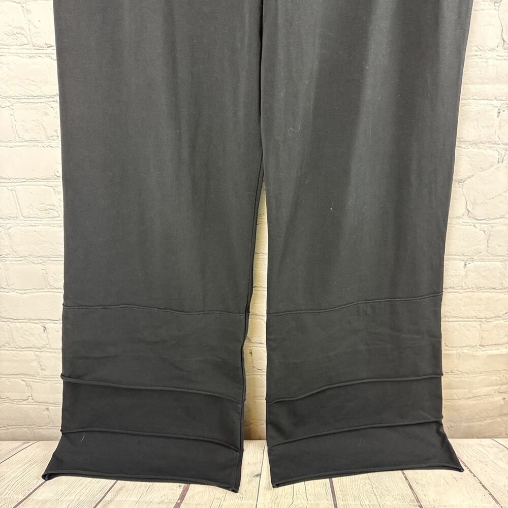 Matilda Jane XL Black Wide Leg Pants Artsy Boho Tiered Hem Relaxed Pull On - Picture 4 of 11